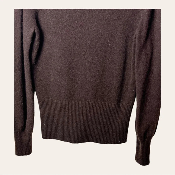 1254. U-KNIT PURE CASHMERE‎ SWEATER BROWN IN COLOR UNKNOWN SIZE SEE MEASUREMENTS - Picture 9 of 9